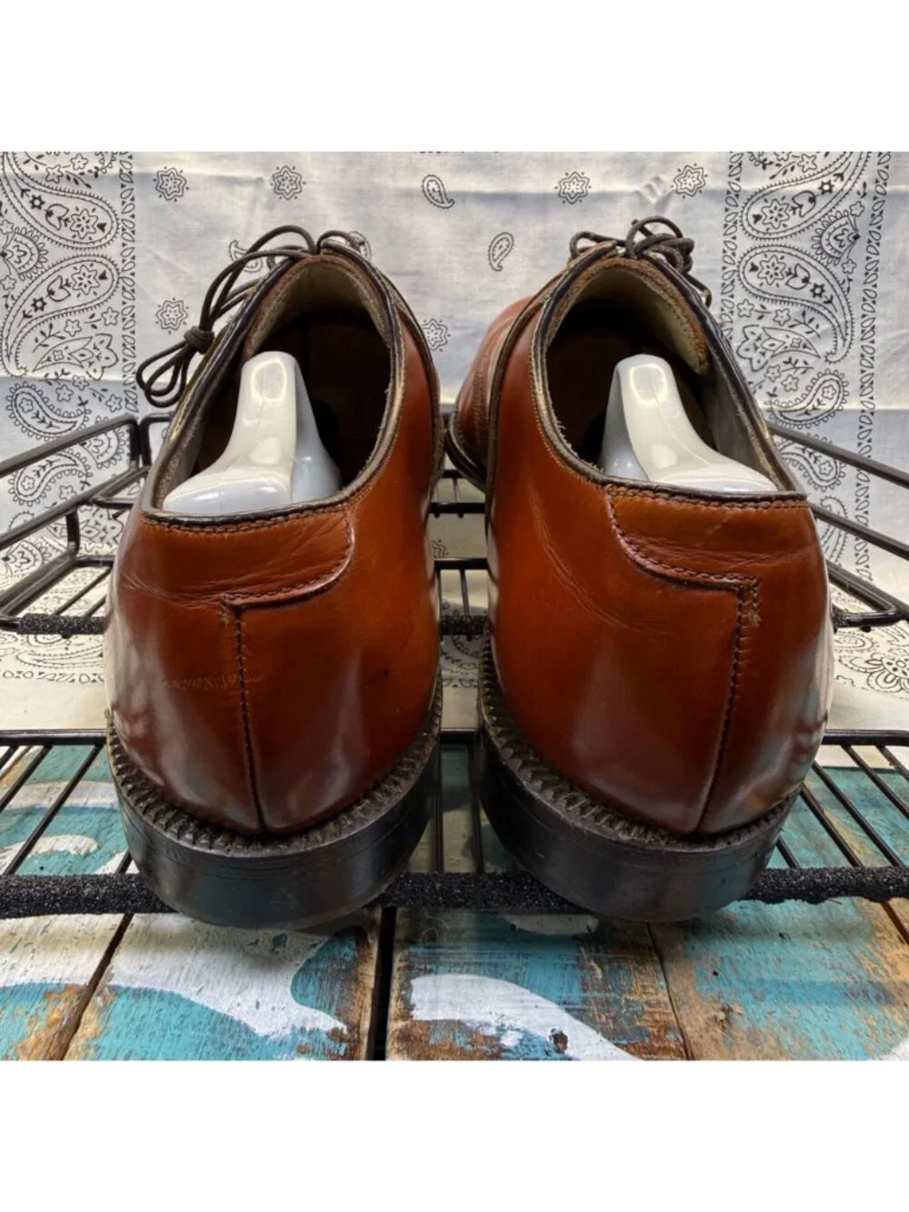 Vintage FootJoy Classics Brown Saddle 57117 Metal Spiked Golf Shoes Mens 9.5D